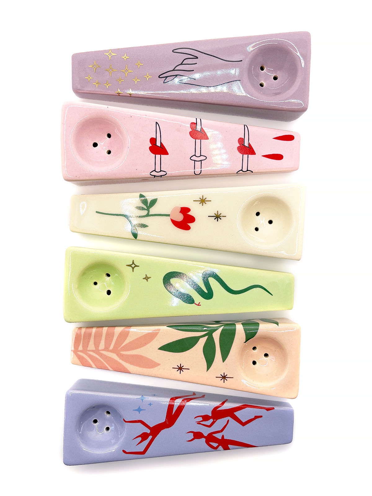 Camelia Flower Ceramic Pipe