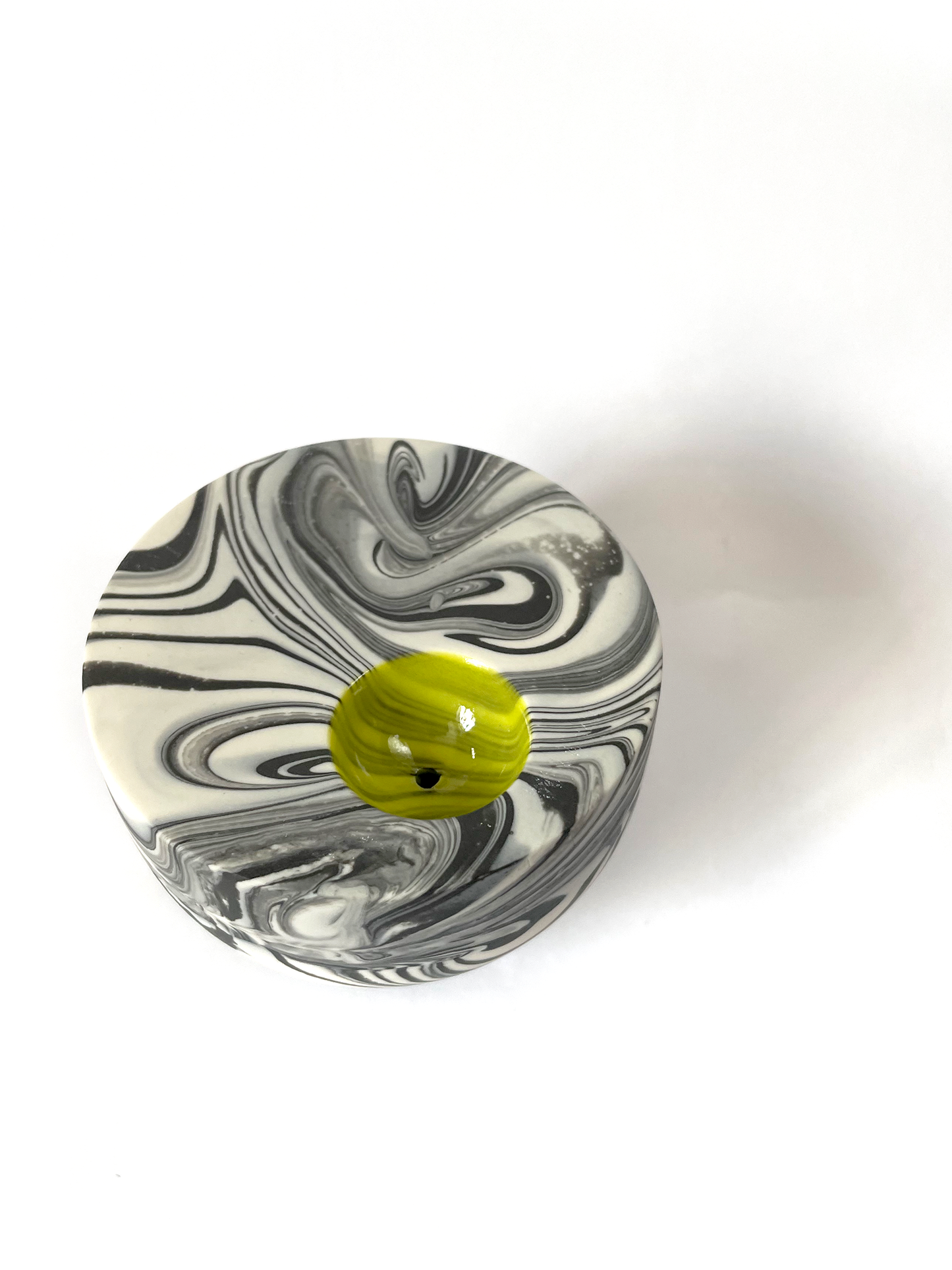 DEMI Ceramic Pipe - Black + White Slime