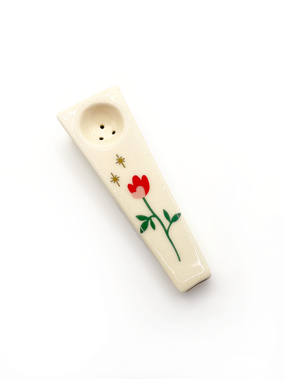 Camelia Flower Ceramic Pipe