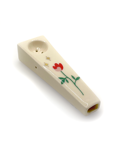 Camelia Flower Ceramic Pipe