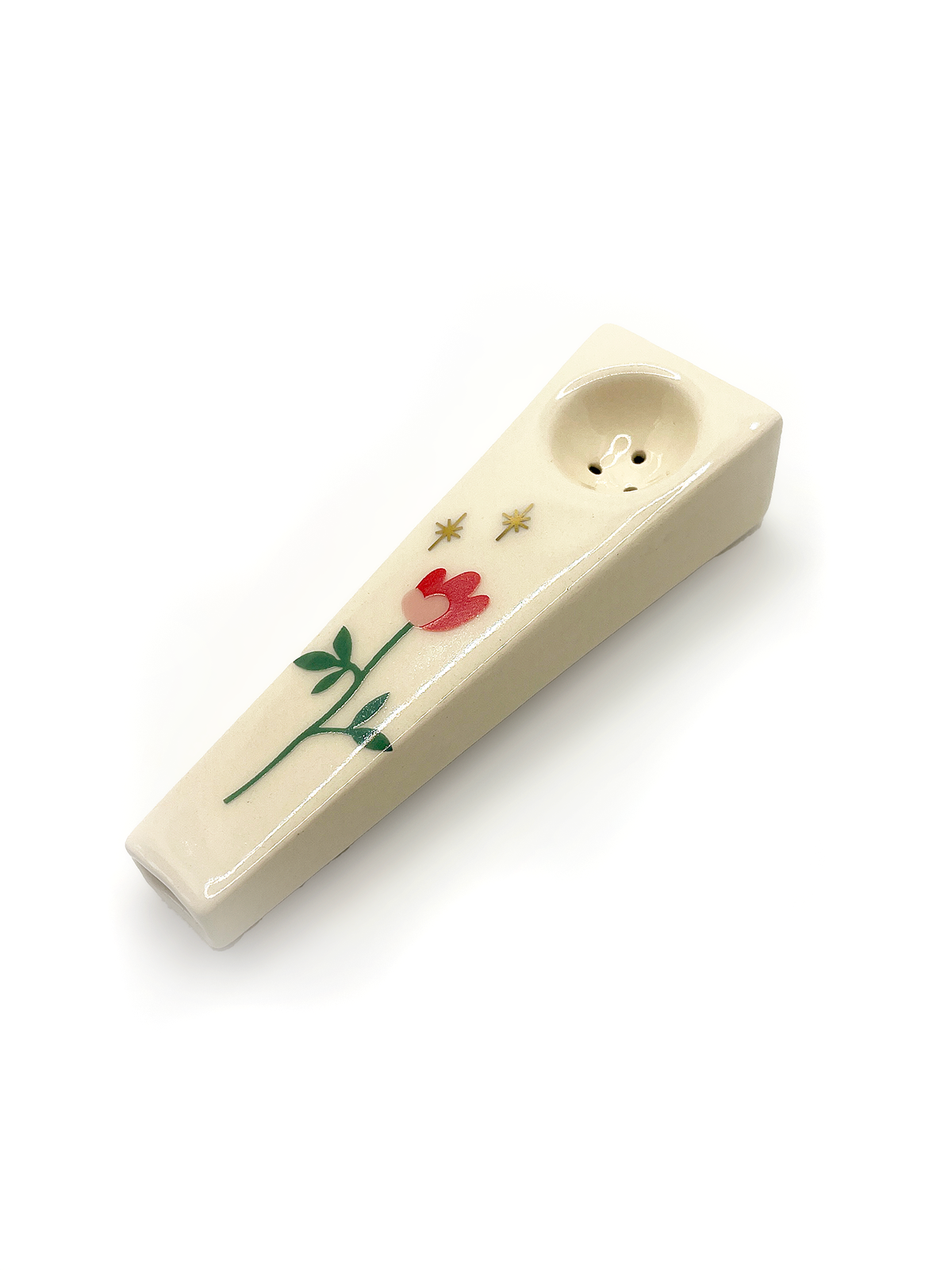 Camelia Flower Ceramic Pipe
