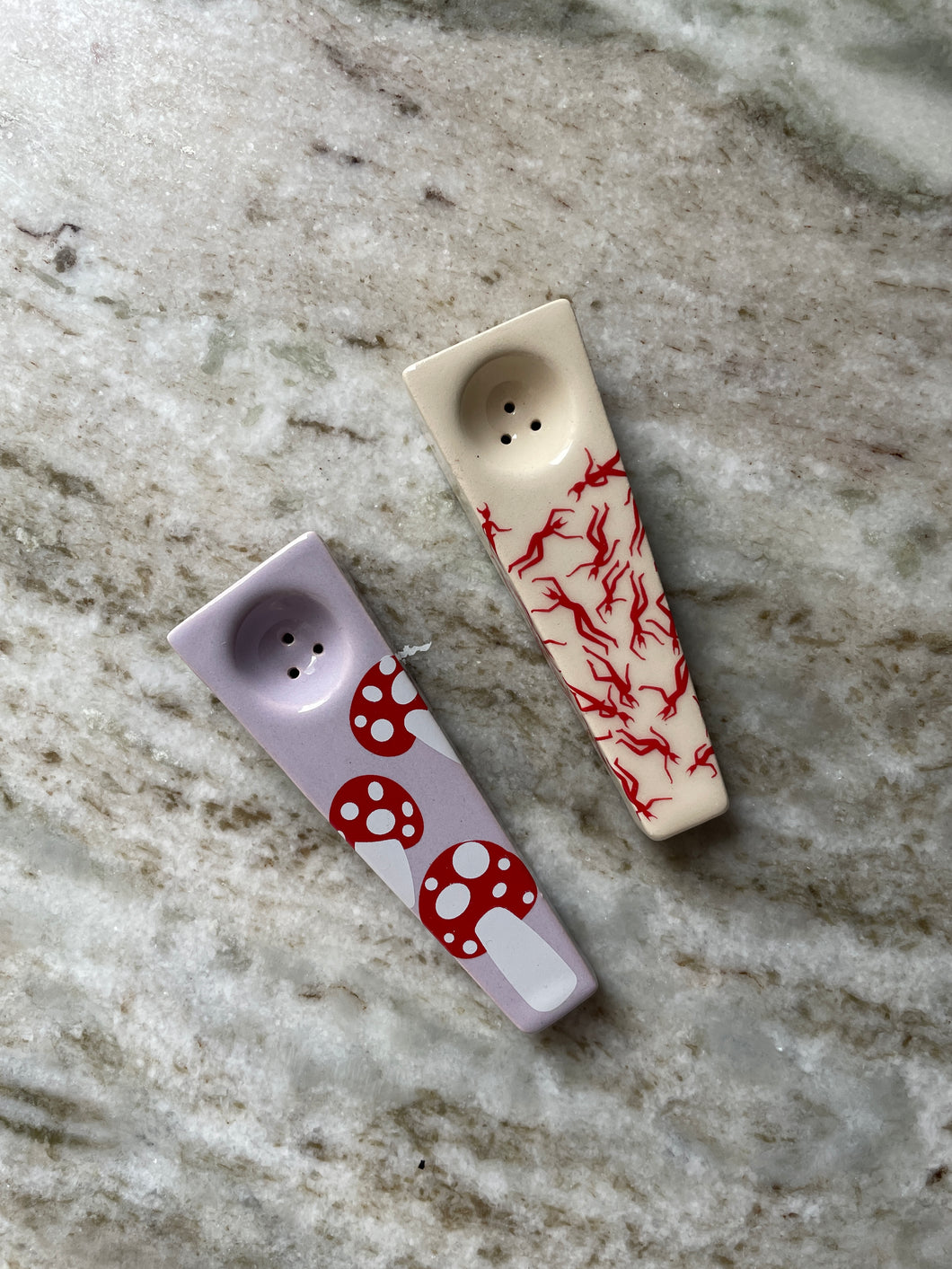 Lilac Mushi Ceramic Pipe