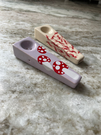 Lilac Mushi Ceramic Pipe