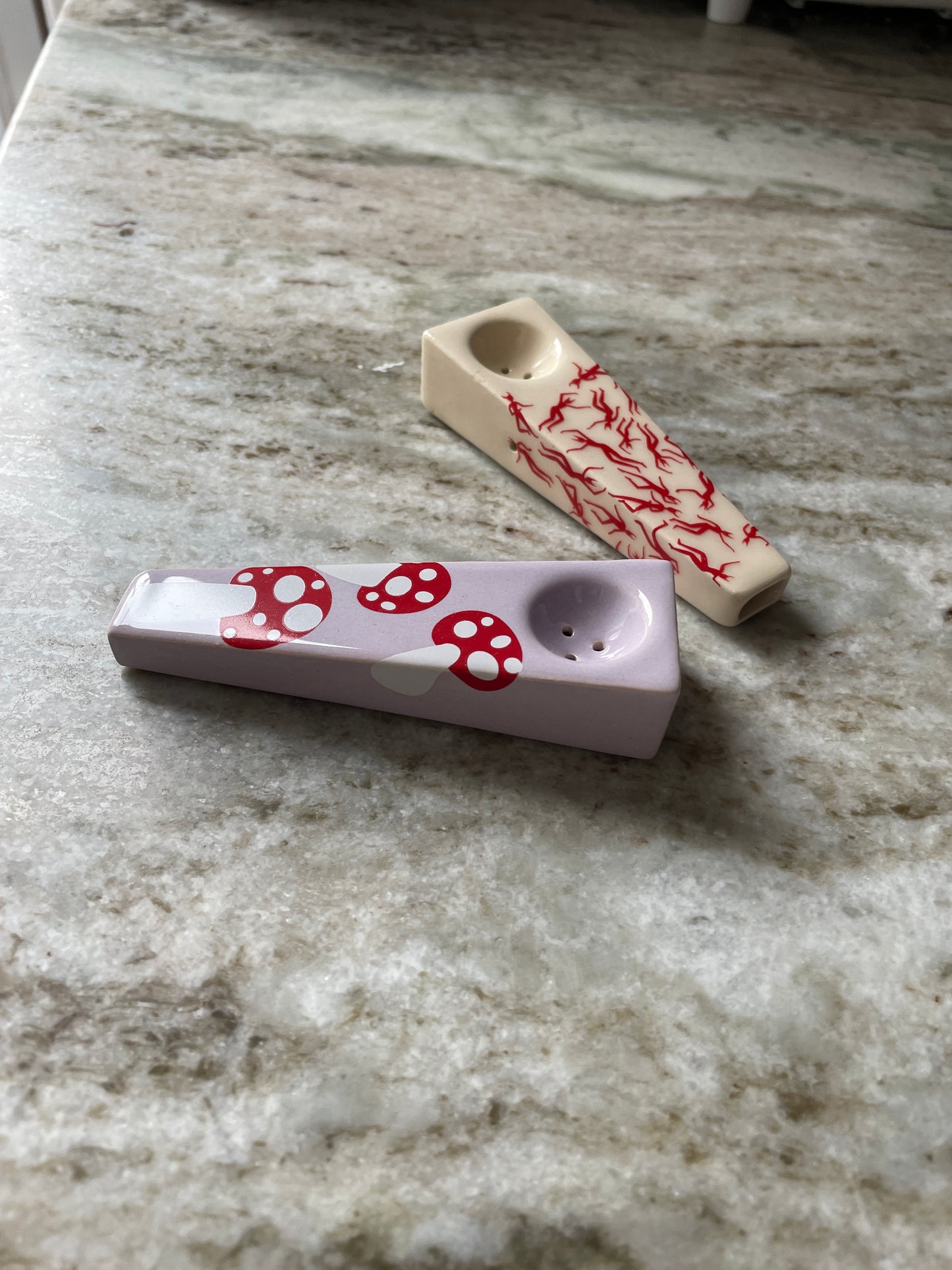 Lilac Mushi Ceramic Pipe