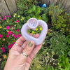 Ceramic Heart Pipe - Lavendar