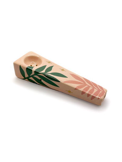 Sweet Leaves Ceramic Pipe