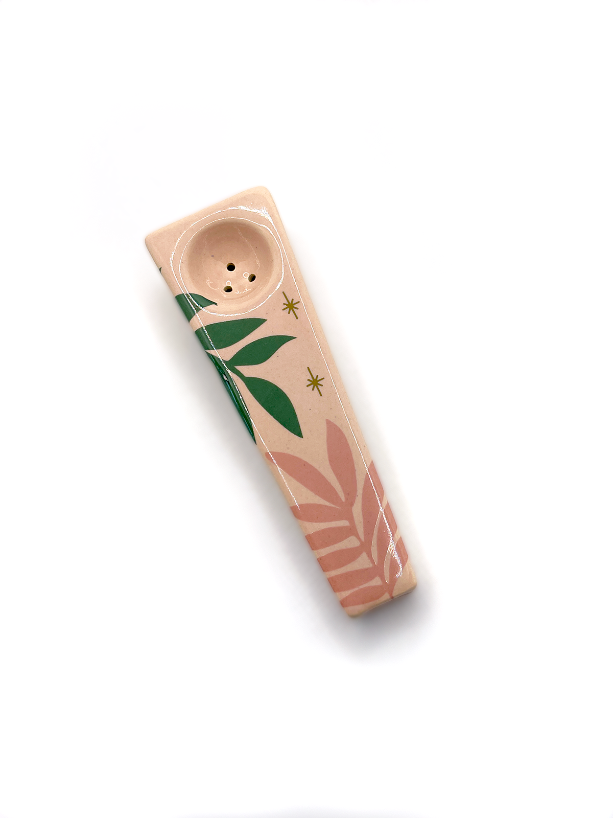 Sweet Leaves Ceramic Pipe