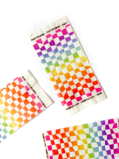 Rolling Paper Kit - Cheeky Checkered Rainbow