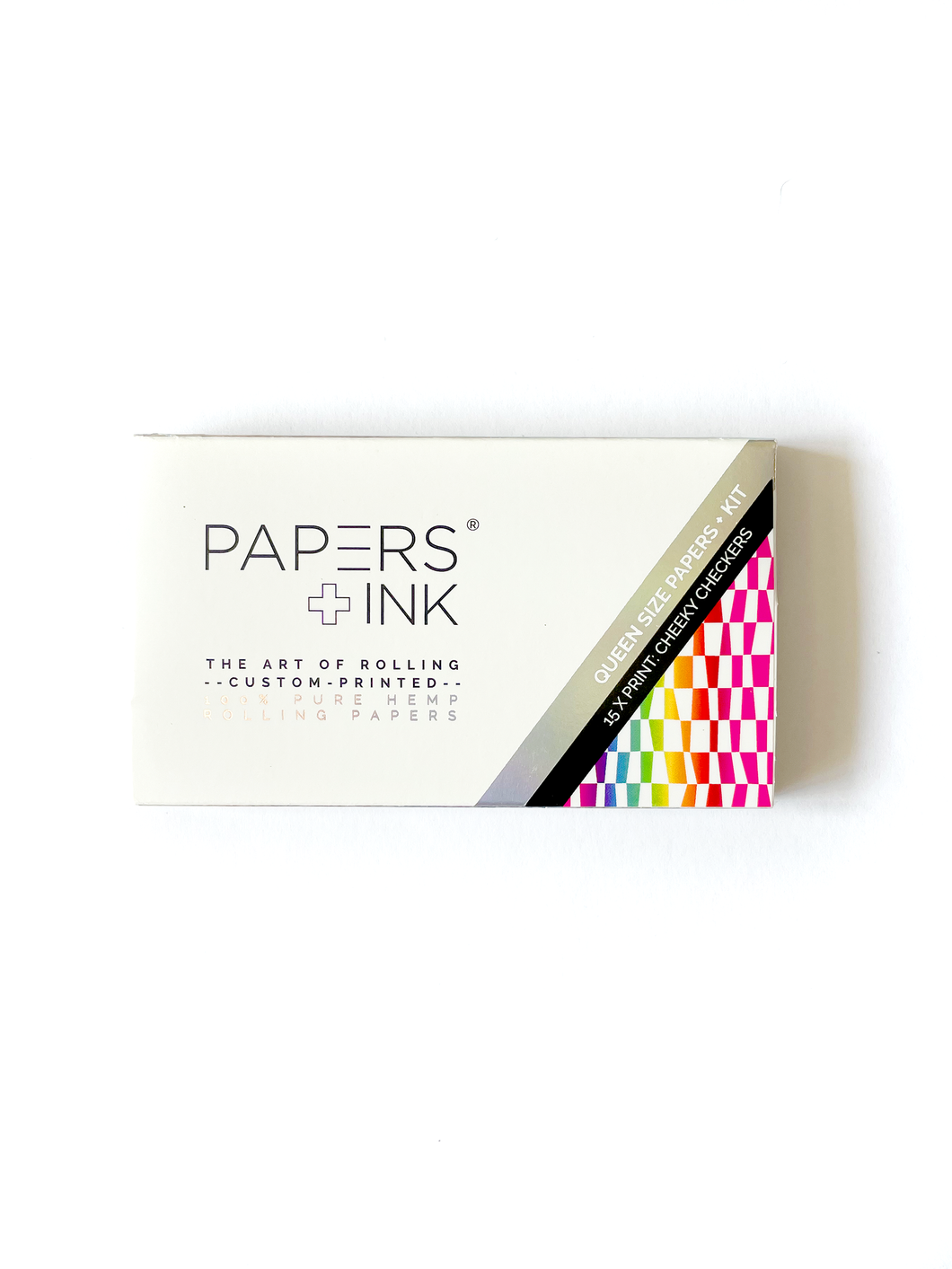 Rolling Paper Kit - Cheeky Checkered Rainbow
