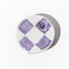 Purple Checkerboard Print Ceramic Pipe Bowl from Moon Rock Ceramics