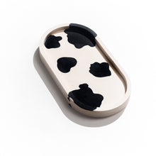 Load image into Gallery viewer, Cow Print Trinket Dish Rolling Tray from MELP
