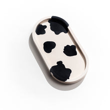 Load image into Gallery viewer, Cow Print Trinket Dish Rolling Tray from MELP
