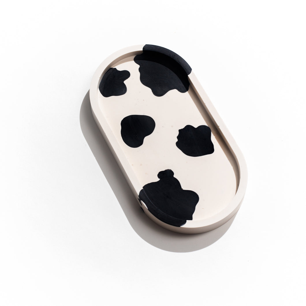 Cow Print Trinket Dish Rolling Tray from MELP