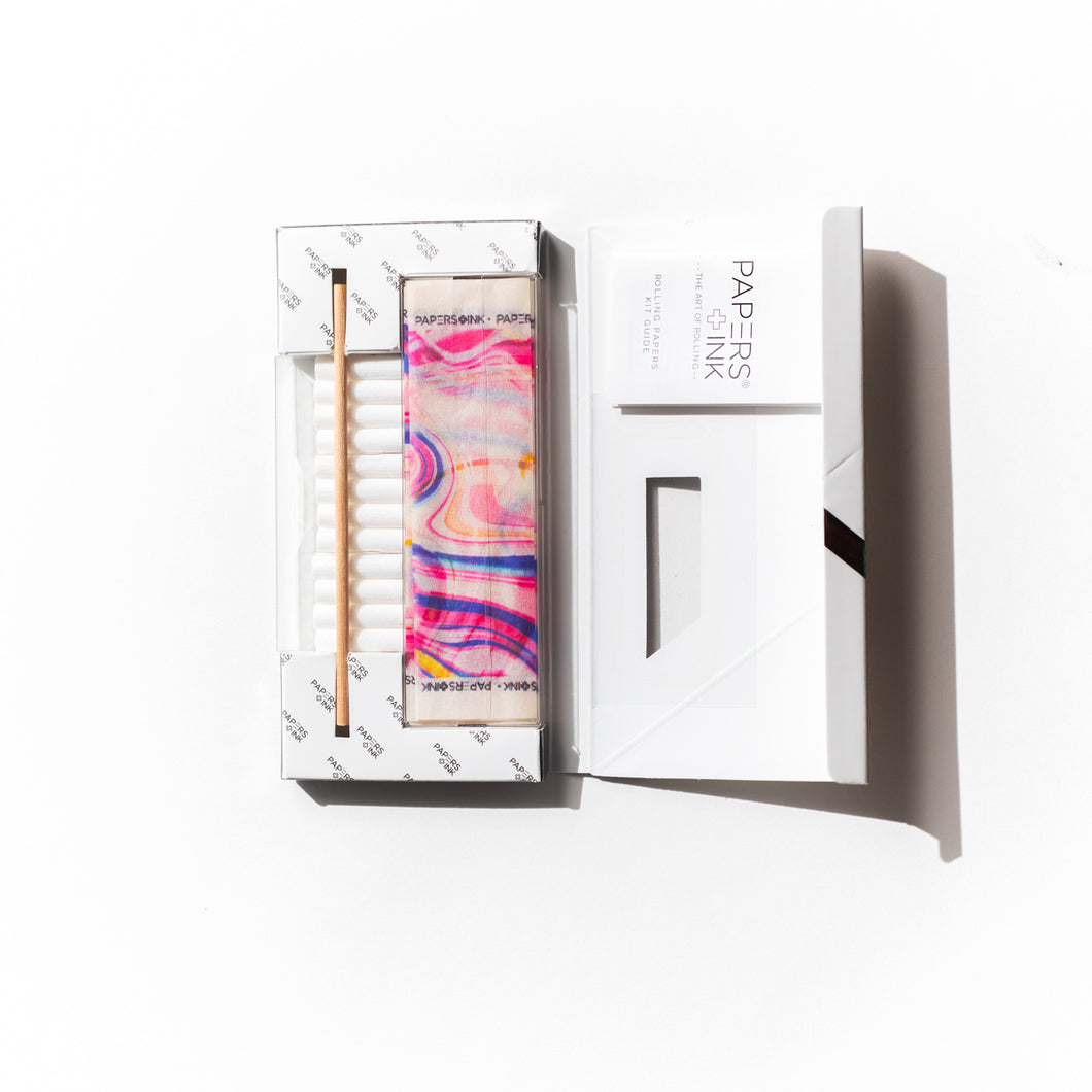 Marbled Swirl Printed Rolling Paper Kit by Papers & Ink