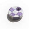 Purple Checkerboard Print Ceramic Pipe Bowl from Moon Rock Ceramics