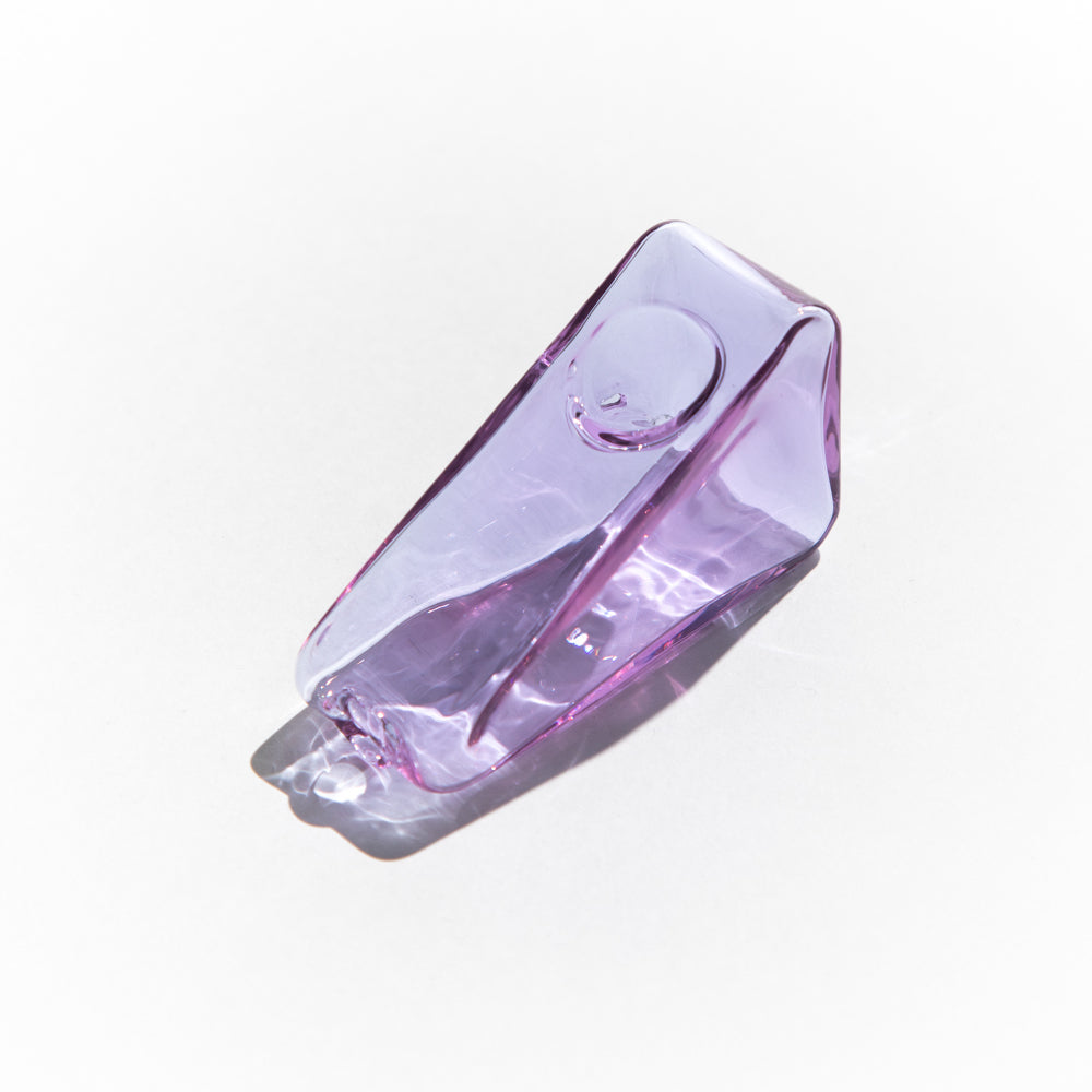 Purple Glass Triangle Pipe Bowl from Yew Yew