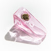 Pink Glass Triangle Pipe Bowl from Yew Yew