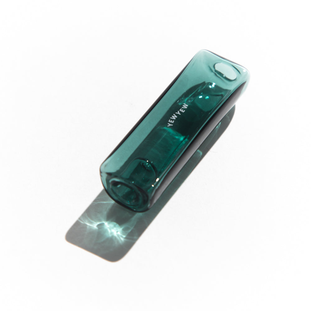 Teal Green Glass Solo Pipe One Hitter by Yew Yew