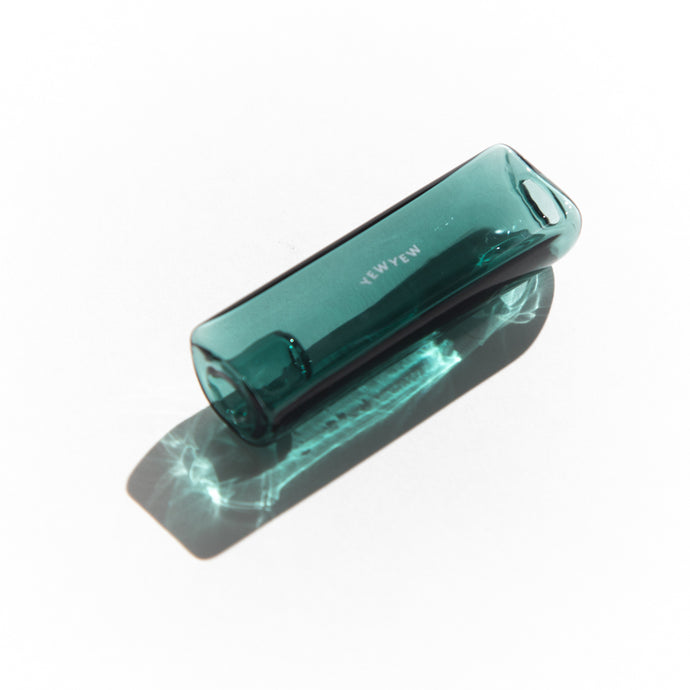 Teal Green Glass Solo Pipe One Hitter by Yew Yew