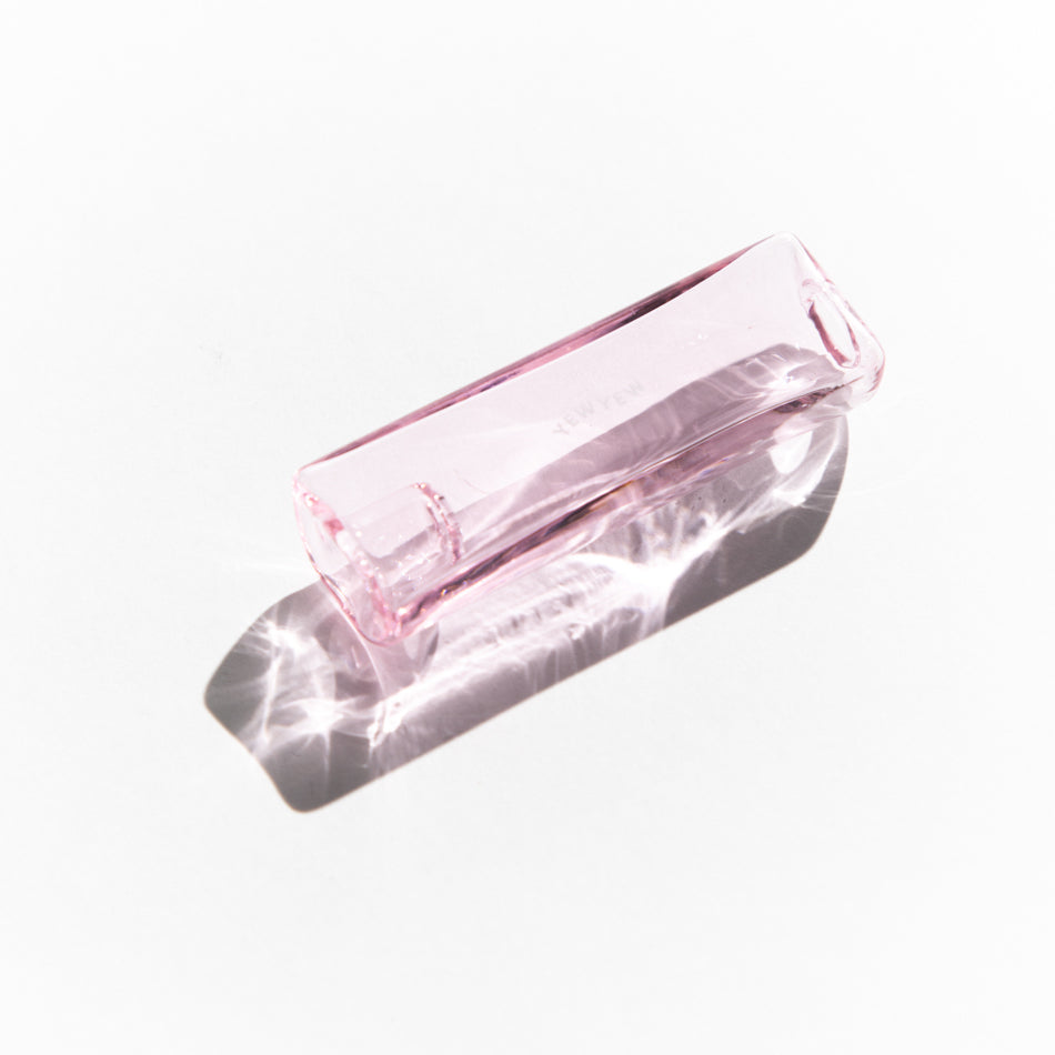 Pink Glass Solo Pipe One Hitter by Yew Yew
