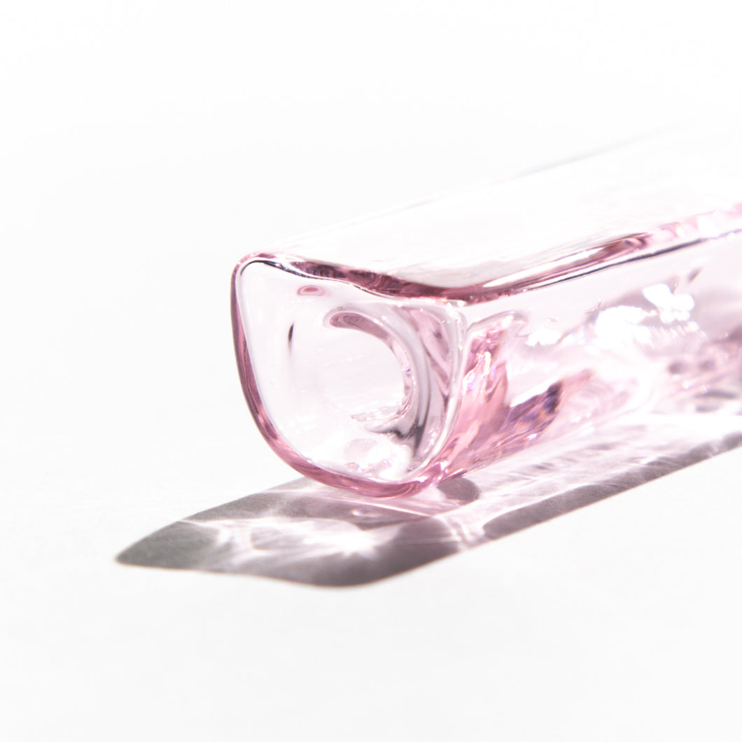 Pink Glass Solo Pipe One Hitter by Yew Yew