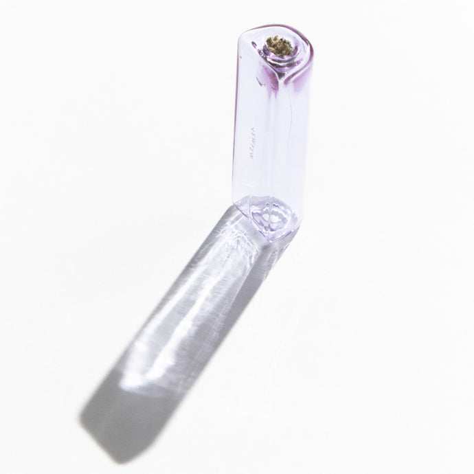 Purple Glass Solo Pipe One Hitter by Yew Yew